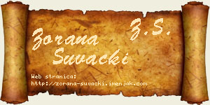 Zorana Šuvački vizit kartica